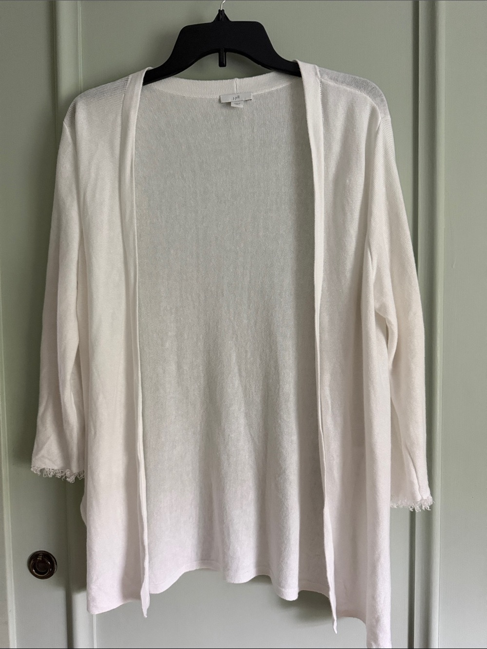 J. Jill Cream Open-Front Women's Cardigan